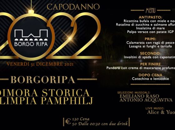 Borgo Ripa Capodanno 2021 Cena in villa del 1600 Djset